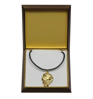 St. Bernhardshund, Bernhardiner - Hundehalsband in Geschenkbox, vergoldeter Anhänger für Hundefans, auffälliger Schmuck von Art-Dog