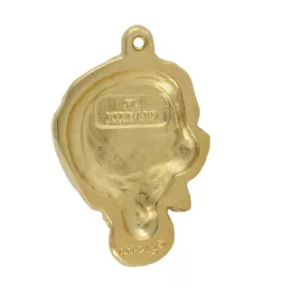 St. Bernhardshund, Bernhardiner - Hundehalsband in Geschenkbox, vergoldeter Anhänger für Hundefans, auffälliger Schmuck von Art-Dog