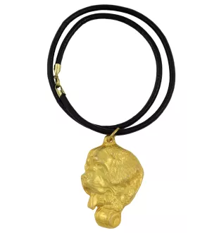 Saint-bernard, Chien Du Mont Saint-Bernard - Collier pour chien, pendentif plaqué or pour fan de chien, bijoux uniques de la marque Art-Dog