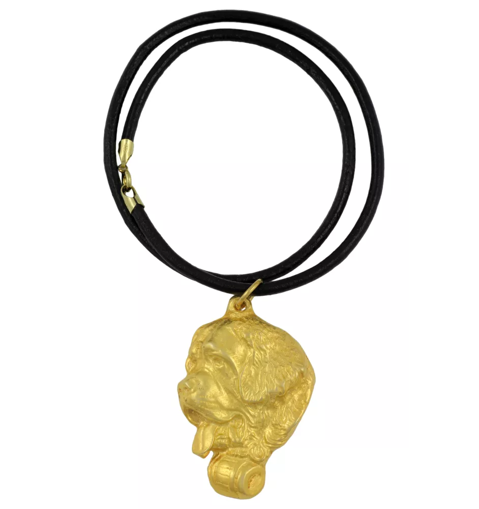 St. Bernard, Saint Bernard, Alpine Mastiff, Bernhardiner - Dog necklace, gold-plated pendant for dog fan, unique jewellery by Art-Dog brand