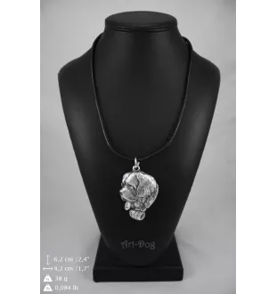 St. Bernard, Saint Bernard, Alpine Mastiff, Bernhardiner - Dog necklace in gift box, silver-plated locket for dog fan, striking pendant by Art-Dog brand