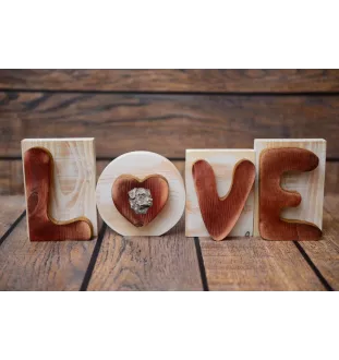 Rottweiler II - Holzschriftzug LOVE, Innendekoration mit Hund, entzückende Dekoration für das Regal der Marke Art-Dog