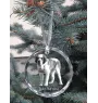 St. Bernhardshund, Bernhardiner - Kristallkugel mit Foto, Hundebild im Kristall, personalisierter Christbaumschmuck von Art-Dog.