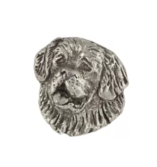 Saint-bernard, Chien Du Mont Saint-Bernard  - Broche chien argentée, épingle élégante, décoration de revers de veste par la marque Art-Dog