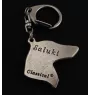 Saluki, Persian Greyhound, Arabian hound, Gazelle hound - Silver-plated key ring with dog, handbag decoration, backpack pendant by Art-Dog brand