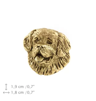 St. Bernard, Saint Bernard, Alpine Mastiff, Bernhardiner - Dog brooch in decorative box, elegant gold-plated pin, Art-Dog brand jacket pin