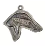 Saluki, Persian Greyhound, Arabian hound, Gazelle hound - Silver-plated pendant with a dog in a decorative box, handbag decoration, backpack pendant by Art-Dog brand