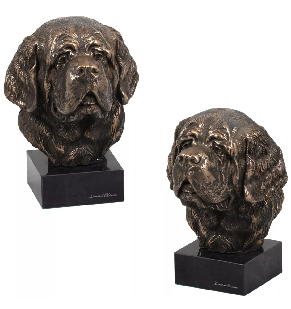 Saint-bernard, Chien Du Mont Saint-Bernard - Statue de chien, buste sur socle en pierre, sculpture, trophée pour exposition canine par la marque Art-Dog
