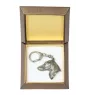 Saluki, Persischer Windhund - Versilberter Schlüsselanhänger mit Hund in einer Geschenkbox, Handtaschenschmuck, Rucksackanhänger der Marke Art-Dog