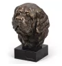 St. Bernhardshund, Bernhardiner - Hundestatue, Büste auf Steinsockel, Skulptur, Trophäe für Hundeausstellung der Marke Art-Dog