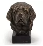 St. Bernhardshund, Bernhardiner - Hundestatue, Büste auf Steinsockel, Skulptur, Trophäe für Hundeausstellung der Marke Art-Dog