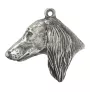 Saluki, Persian Greyhound, Arabian hound, Gazelle hound - Silver-plated key ring with a dog in a gift box, handbag decoration, backpack pendant by Art-Dog brand