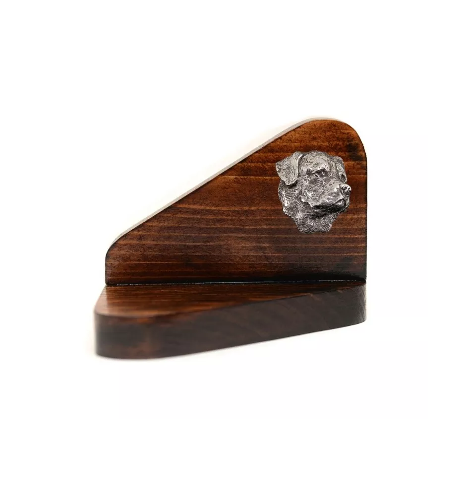 Rottweiler II - Holzkerzenhalter mit Hund, Teelichthalter, Gedenkstätte für den Hund der Marke Art-Dog