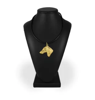 Saluki, Persian Greyhound, Arabian hound, Gazelle hound - Dog necklace in gift box, gold-plated pendant for dog fan, striking jewellery by Art-Dog