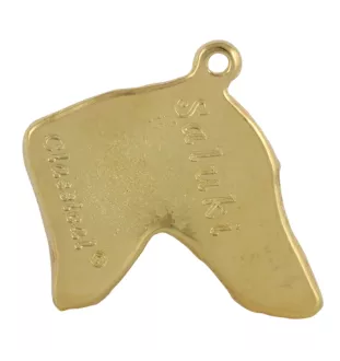 Saluki, Lévrier persan - Collier pour chien, pendentif plaqué or pour fan de chien, bijoux uniques de la marque Art-Dog