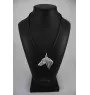 Saluki, Lévrier persan - Collier de chien dans une boîte cadeau, médaillon argenté pour fan de chien, pendentif remarquable de la marque Art-Dog