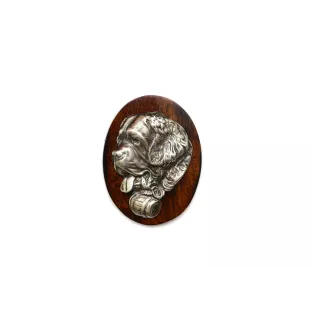 St. Bernhardshund, Bernhardiner - Hundeausstellungsbrosche, Startnummernclip, Hundeanstecker von Art-Dog