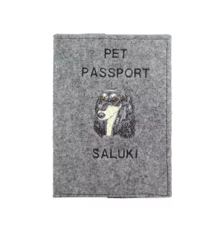 Saluki, Lévrier persan - Porte passeport pour chien, porte document, cadeau pour le voyageur de la marque Art-Dog