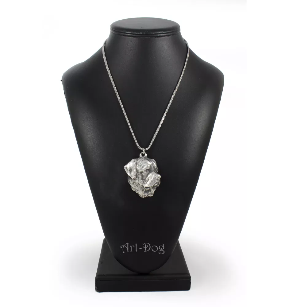 Rottweiler, Rott, Rottie I - necklace with a dog, dog pendant on a silver chain, unique jewelry from the Art-Dog brand