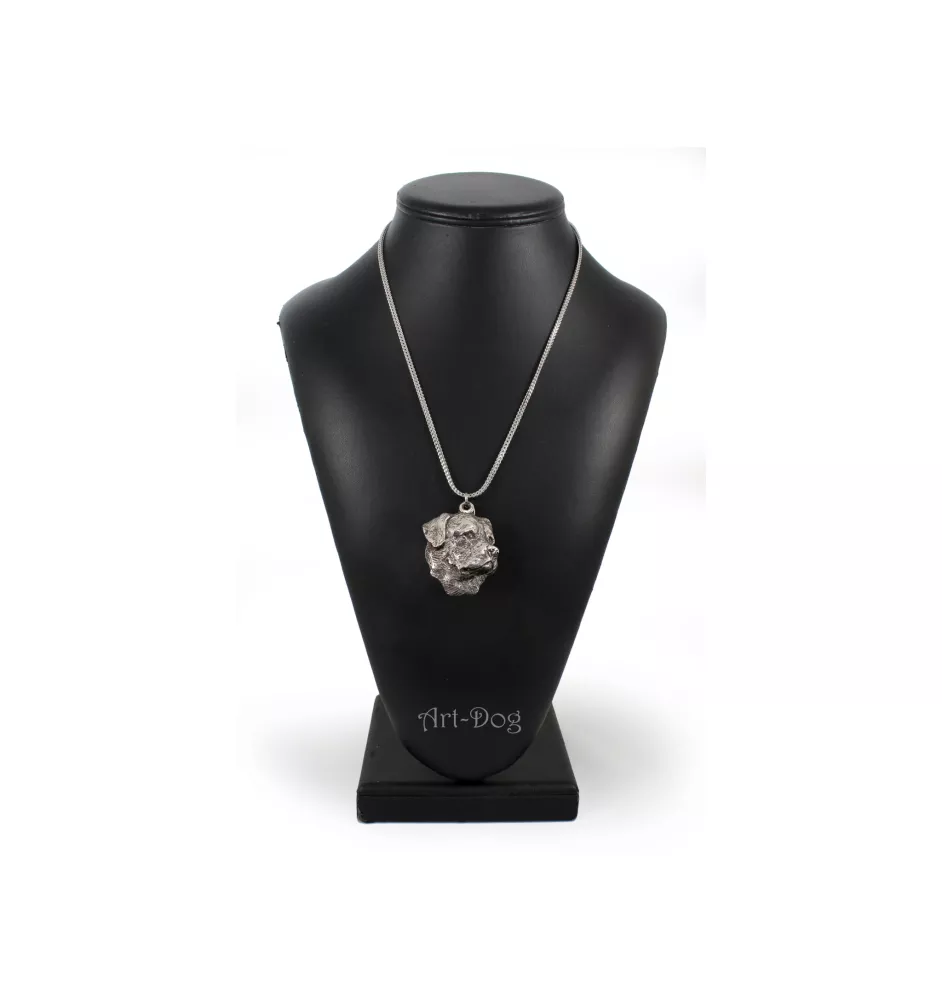 Rottweiler, Rott, Rottie II - necklace with a dog, dog pendant on a silver chain, unique jewelry from the Art-Dog brand