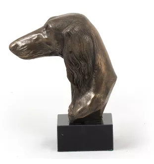 Saluki, Persian Greyhound, Arabian hound, Gazelle hound - Dog statue, bust on stone base, sculpture, trophy for dog show by Art-Dog brand