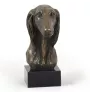 Saluki, Lévrier persan - Statue de chien, buste sur socle en pierre, sculpture, trophée pour exposition canine par la marque Art-Dog