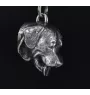 Rottweiler, Bouvier allemand - un collier avec un chien, un pendentif de chien sur une chaîne en argent, un bijou unique de la marque Art-Dog