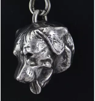 Rottweiler, Bouvier allemand - un collier avec un chien, un pendentif de chien sur une chaîne en argent, un bijou unique de la marque Art-Dog