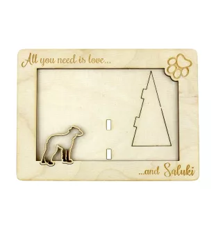 Saluki, Persian Greyhound, Arabian hound, Gazelle hound - Photo frame, engraved wooden frame, a lovely gadget for the dog lover by Art-Dog
