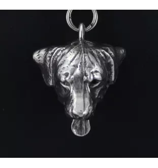 Rottweiler, Bouvier allemand - un collier avec un chien, un pendentif de chien sur une chaîne en argent, un bijou unique de la marque Art-Dog