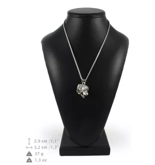 Rottweiler, Bouvier allemand - un collier avec un chien, un pendentif de chien sur une chaîne en argent, un bijou unique de la marque Art-Dog