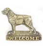 Rottweiler - Türschild mit Hund, messingfarbenes Willkommensschild, einzigartiges Schild mit der Aufschrift Welcome von der Marke Art-Dog