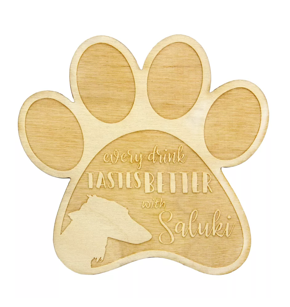 Saluki, Persischer Windhund - Tasse Untersetzer, graviert Untersetzer mit Hund, Geschenk für Hundeliebhaber von Art-Dog Marke