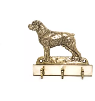 Rottweiler - Schlüsselhalter mit Hund, Messinggriff für Hundezubehör, elegante Dekoration für den Flur der Marke Art-Dog