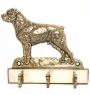 Rottweiler, Rott, Rottie - key holder with a dog, brass handle for dog accessories, an elegant decoration for the hallway from the Art-Dog brand.