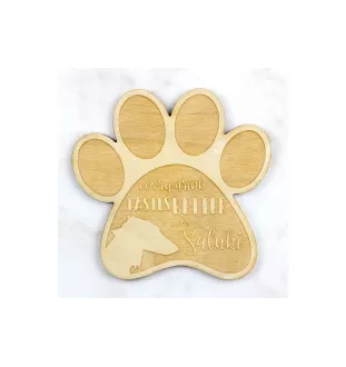 Saluki, Persischer Windhund - Tasse Untersetzer, graviert Untersetzer mit Hund, Geschenk für Hundeliebhaber von Art-Dog Marke