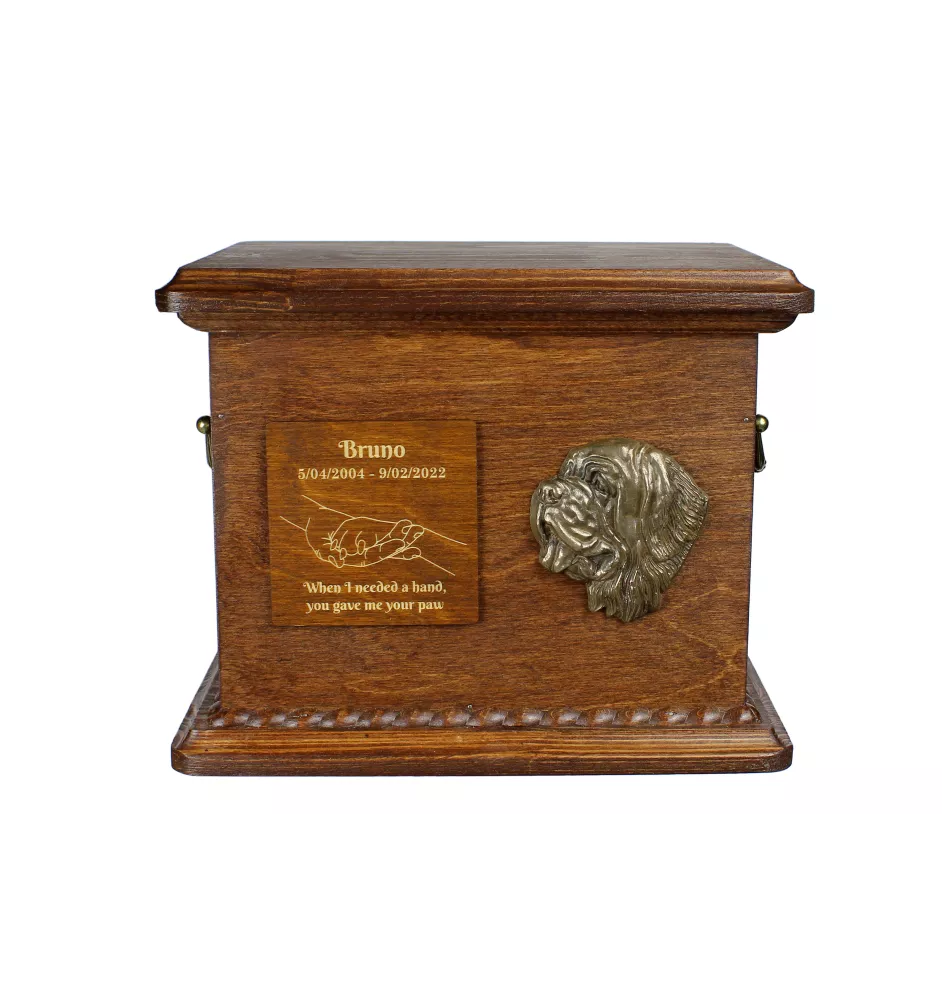Bernardyn urna z plakietką z psem Art-Dog