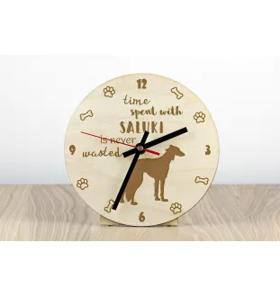 Saluki, Persian Greyhound, Arabian hound, Gazelle hound - clock with dog, wooden clock with engraving, personalised clock by Art-Dog