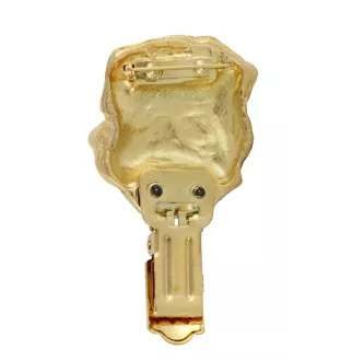 Rottweiler, Bouvier allemand - broche avec pince, support doré pour numéro de départ, élégante épingle pour exposition de chiens de la marque Art-Dog