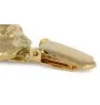 Rottweiler, Rott, Rottie - brooch with a clip, gold-plated holder for a race number, elegant dog show pin from Art-Dog brand