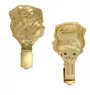 Rottweiler, Rott, Rottie - brooch with a clip, gold-plated holder for a start number, a gift for a dog show by Art-Dog brand.