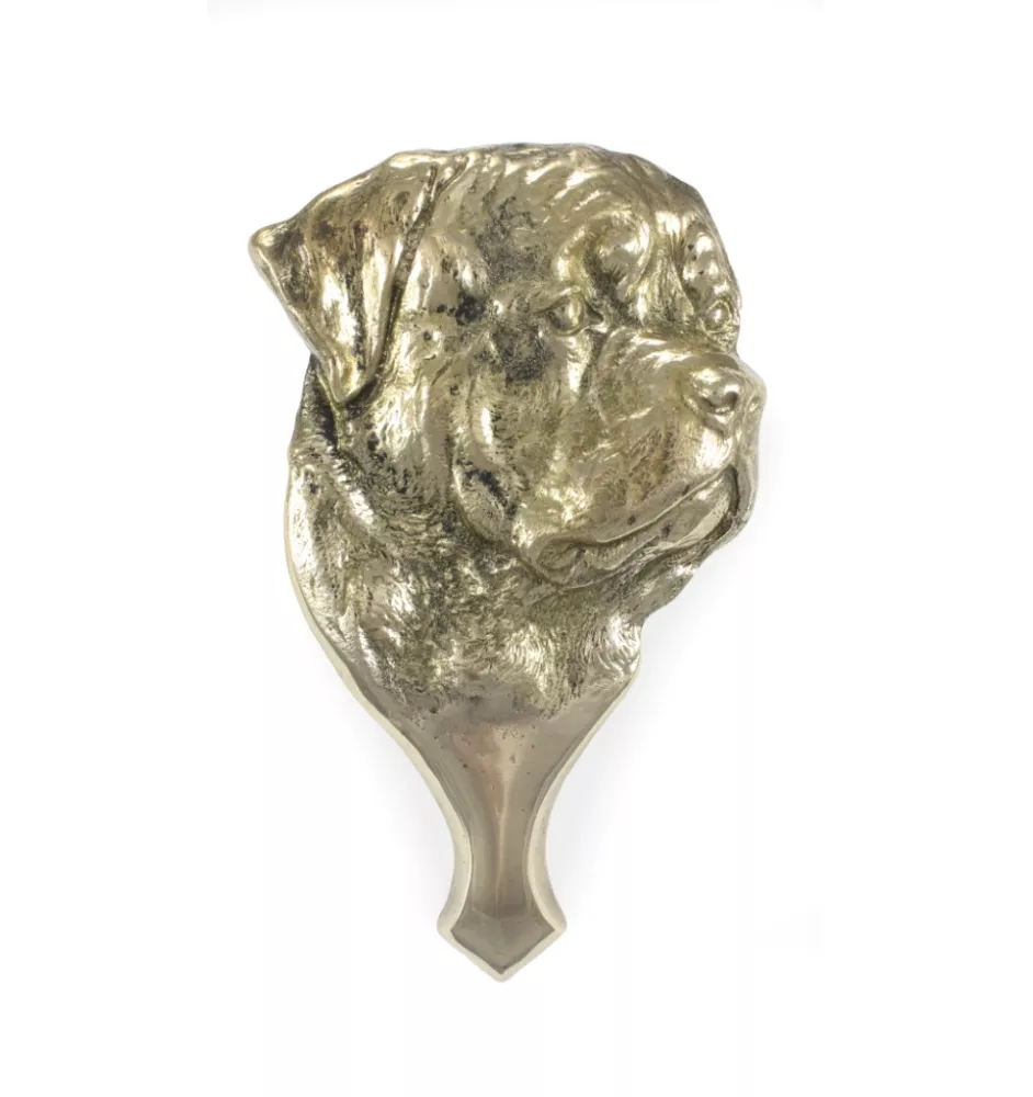 Rottweiler, Rott, Rottie - door knocker in the shape of a dog's head, brass knocker, retro door decoration by Art-Dog brand