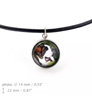 St. Bernard, Saint Bernard, Alpine Mastiff, Bernhardiner - necklace pendant with your photo, handmade, handcrafted jewelry by Art-Dog brand