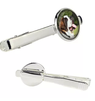 Bernardyn spinka do krawata w pudełku ze zdjęciem Art-Dog