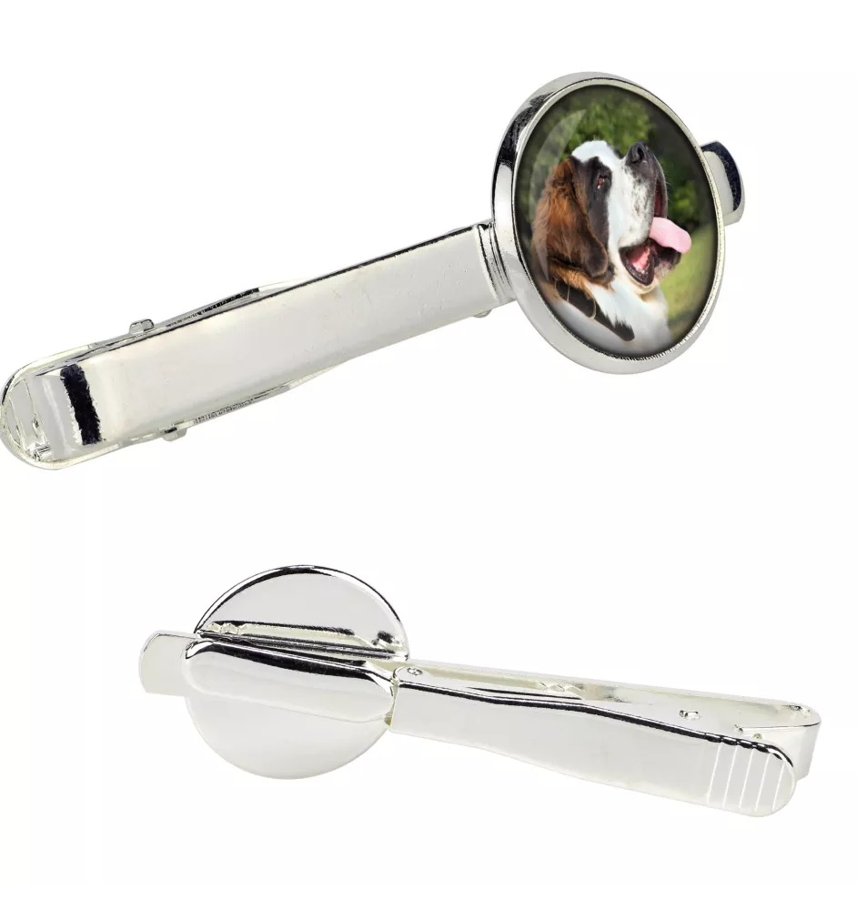 Bernardyn spinka do krawata w pudełku ze zdjęciem Art-Dog