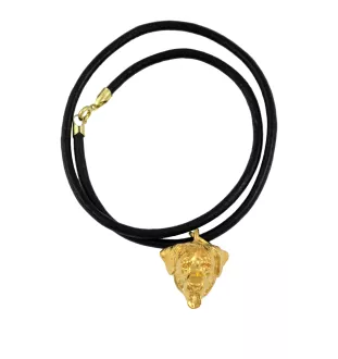 Rottweiler - Schlüsselanhänger und Halskette mit Hund in einer Box, vergoldetes Produkt von hoher Qualität, Marke Art-Dog