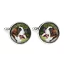 Saint-bernard, Chien Du Mont Saint-Bernard - Boutons de manchette dans une boîte, bijoux faits à la main, produit de la marque Art-Dog