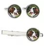 St. Bernard, Saint Bernard, Alpine Mastiff, Bernhardiner - cufflinks and tie with your photo, a suit decoration, men's jewelry from the Art-Dog brand.
