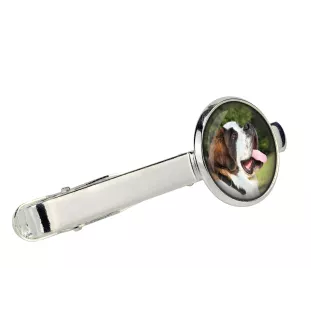 St. Bernhardshund, Bernhardiner Ärmelknöpfe und Krawatte mit Ihrem Foto, Anzugaccessoire, Herrenschmuck der Marke Art-Dog