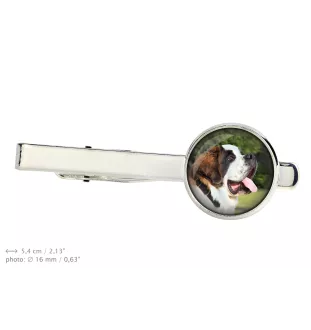 St. Bernard, Saint Bernard, Alpine Mastiff, Bernhardiner - cufflinks and tie with your photo, a suit decoration, men's jewelry from the Art-Dog brand.
